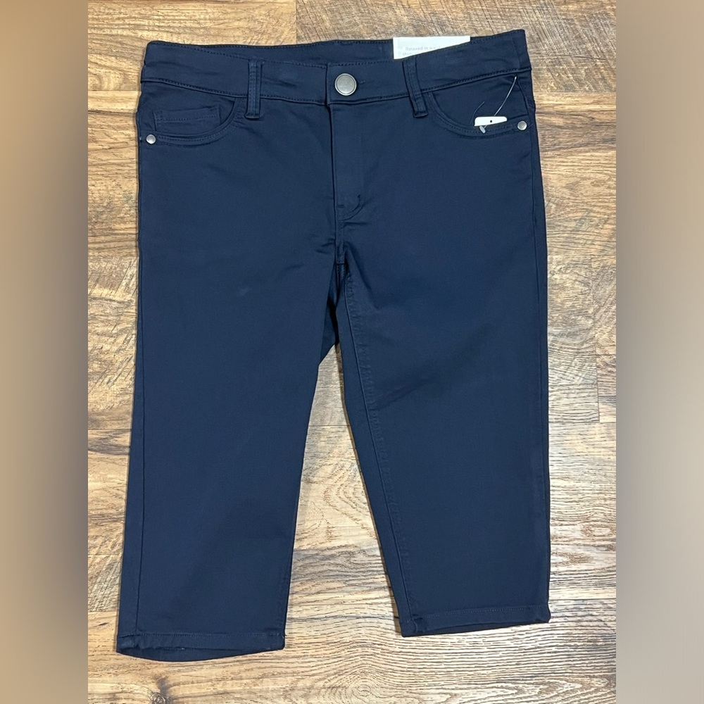 Christopher & Banks 4 NWT NAVY SKIMMER Crop Pants Straight Fit Mid Rise